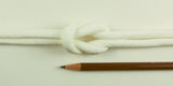 Solid Chirimen Fabric Cord - 1/3in White (Quantity) 1=1yard