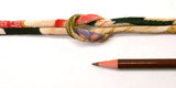 Chirimen Fabric Cord - 1/6in Japanese Garden on Dark Green (Quantity) 1=1yard