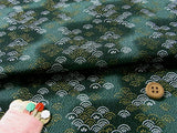 Hazy Wave on Dark Moss Green (Length) 1=0.25yard