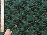 Hazy Wave on Dark Moss Green (Length) 1=0.25yard