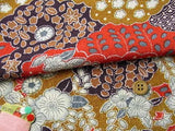Tsujigahana-Style Japanese Floral - Red (Length) 1=0.25yard