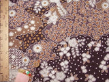 Tsujigahana-Style Japanese Floral - Dark Purple (Length) 1=0.25yard