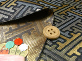 Nishijin-ori Brocade Innovative Sayagata Pattern - Black (Length) 1=0.25yard