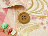 Nishijin-ori Brocade Bright Cherry on Water - White (Length) 1=0.25yard