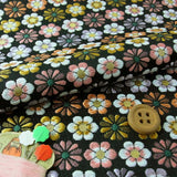 Nishijin-ori Brocade Flower Carpet - Black (Length) 1=0.25yard