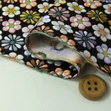 Nishijin-ori Brocade Flower Carpet - Black (Length) 1=0.25yard
