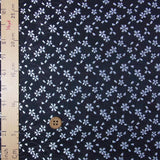Nishijin-ori Brocade Small Cherry Blossoms on Black (Length) 1=0.25yard