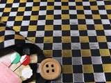 Nishijin-ori Brocade Gold & Silver Traditional Square Pattern (Length) 1=0.25yard