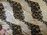 Nishijin-ori Brocade Cherry Galaxy - Black (Length) 1=0.25yard