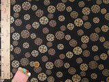 Nishijin-ori Brocade Flowery Crests on Black (Length) 1=0.25yard