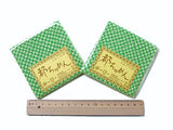 Pre-Cut Chirimen: Kanoko Dots on Green