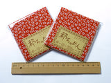 Pre-Cut Chirimen: Tiny Cherry Blossoms - Red