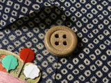 Shibori Kanoko Dots in Antique Dark Navy (Length) 1=0.25yard