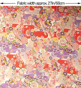 Court Carriages among Waves - Red/Purple (Length) 1=0.25yard