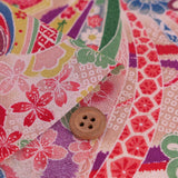 Floral Noshi Bundles & Lucky Mallets - Red (Length) 1=0.25yard