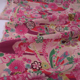 Floral Noshi Bundles & Lucky Mallets - Pink/Adzuki Red (Length) 1=0.25yard