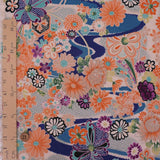 Floral Noshi Bundles & Lucky Mallets - Blue (Length) 1＝0.25yard