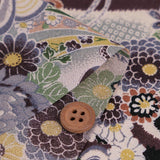 Floral Noshi Bundles & Lucky Mallets - Black (Length) 1=0.25yard