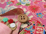Japanese Magnificent Flowers on Pink (Length) 1=0.25yard