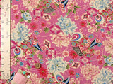 Japanese Magnificent Flowers on Pink (Length) 1=0.25yard