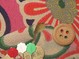 Chrysanthemum and Ume Blossoms on Pink (Length) 1=0.25yard