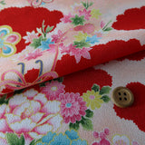 Floral Court Carriages & Balls - Red (Length) 1=0.25yard
