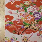 Floral Court Carriages & Balls - Orange (Length) 1=0.25yard