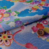 Floral Court Carriages & Balls - Blue (Length) 1=0.25yard