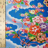 Floral Court Carriages & Balls - Blue (Length) 1=0.25yard