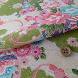 Floral Court Carriages & Balls - Yellow-Green (Length) 1=0.25yard