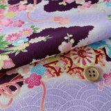 Floral Court Carriages & Balls - Purple (Length) 1=0.25yard
