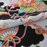 Floral Court Carriages & Balls - Black (Length) 1=0.25yard