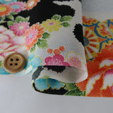Floral Court Carriages & Balls - Black (Length) 1=0.25yard