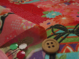 Japanese Shell Boxes with Cranes - Red (Length) 1=0.25yard