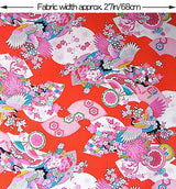 Cranes with Fans - Red (Length) 1=0.25yard