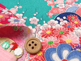 Peacocks and Flowers on Blue (Length) 1=0.25yard