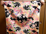 Peacocks and Flowers on Black (Length) 1=0.25yard