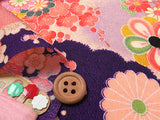 Peacocks and Flowers on Purple (Length) 1=0.25yard