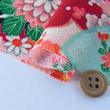 Fans and Flowers on Garnet (Length) 1=0.25yard