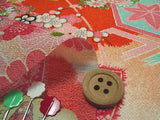 Traditional Crane Pattern on Orange (Length) 1=0.25yard