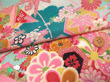 Traditional Crane Pattern on Blue (Length) 1=0.25yard
