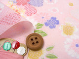 Dancing Japanese Flowers - Pink (Length) 1=0.25yard