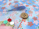 Cherry Blossoms in the Moonlight - Light Blue (Length) 1=0.25yard