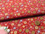 Kanzashi Candy Flowers - Red (Length) 1=0.25yard