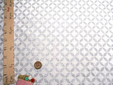 Metallic Shippo Pattern - White/Silver (Length) 1=0.25yard