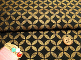 Metallic Shippo Pattern - Black/Gold (Length) 1=0.25yard
