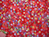 Small Temari Balls - Red (Length) 1=0.25yard