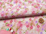 Hazy Cherry Blossoms in White/Pink (Length) 1=0.25yard