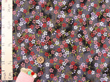 Hazy Cherry Blossoms in Black (Length) 1=0.25yard