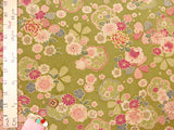 Flower Collection - Green Tea (Length) 1=0.25yard